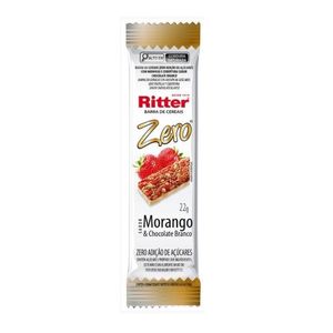 BARRA DE CEREAIS ZERO SABOR MORANGO E CHOCOLATE BRANCO 22g RITTER
