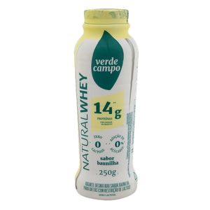 NATURAL WHEY IOGURTE 14g DE PROTEÍNA SABOR  BAUNILHA 250g VERDE CAMPO