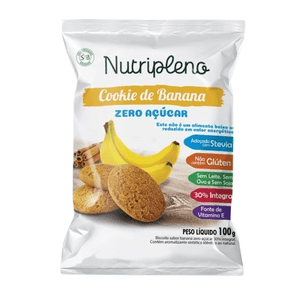 NUTRI COOKIE BANANA COM CANELA SEM AÇÚCAR 100g RET PRODUTOS