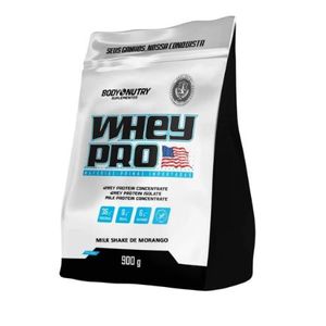 WHEY PRO REFIL SABOR MILK SHAKE DE MORANGO 900g BODY NUTRY