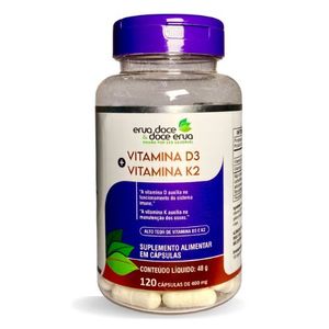 VITAMINA D3 K2 400mg 120 CÁPSULAS ED&DE LINHO LEV