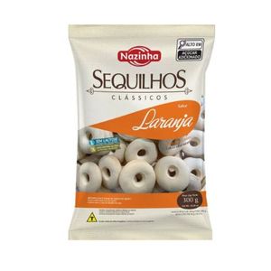 SEQUILHOS ZERO GLÚTEN LACTOSE LARANJA 300g NAZINHA