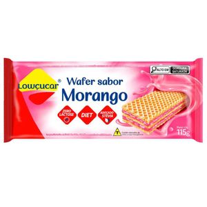 BISCOITO WAFER MORANGO LIGHT 115g LOWÇUCAR