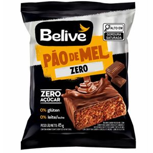 PÃO DE MEL SEM LACTOSE ZERO AÇÚCAR 45g BELIVE