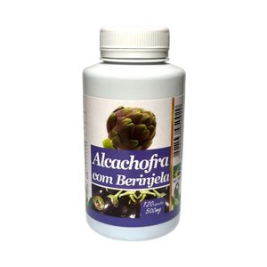 ALCACHOFRA COM BERINJELA 500mg 120 CÁPSULAS MAX ERVAS