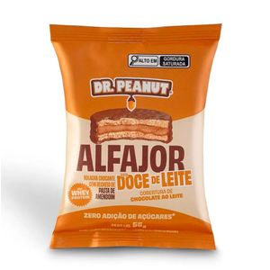 ALFAJOR DOCE DE LEITE COM CHOCOLATE AO LEITE 50g DR PEANUT