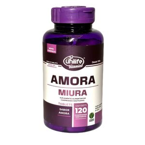 AMORA MIURA MASTIGÁVEL SABOR AMORA 120 TABLETES UNILIFE